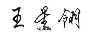 駱恆光王星翎行書個性簽名怎么寫