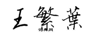 王正良王繁葉行書個性簽名怎么寫