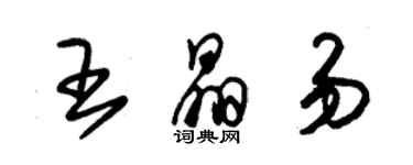 朱錫榮王晶易草書個性簽名怎么寫