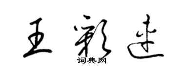 梁錦英王彩連草書個性簽名怎么寫