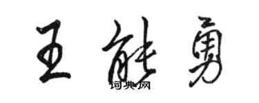 駱恆光王能勇行書個性簽名怎么寫