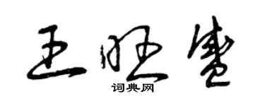 曾慶福王旺盛草書個性簽名怎么寫