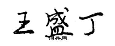 曾慶福王盛丁行書個性簽名怎么寫