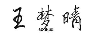 駱恆光王夢晴行書個性簽名怎么寫