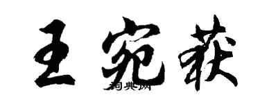 胡問遂王宛獲行書個性簽名怎么寫