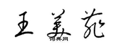 梁錦英王美菲草書個性簽名怎么寫