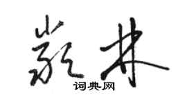 駱恆光嚴林草書個性簽名怎么寫