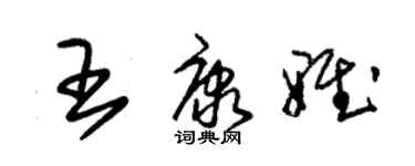 朱錫榮王康雅草書個性簽名怎么寫