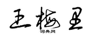 曾慶福王梅里草書個性簽名怎么寫