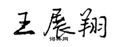 曾慶福王展翔行書個性簽名怎么寫