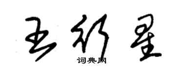 朱錫榮王行星草書個性簽名怎么寫