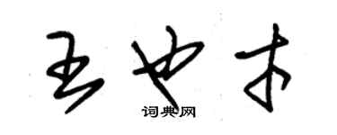 朱錫榮王也才草書個性簽名怎么寫