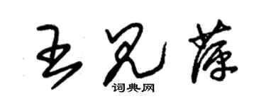 朱錫榮王見萍草書個性簽名怎么寫