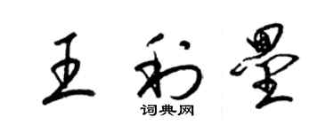 梁錦英王利壘草書個性簽名怎么寫