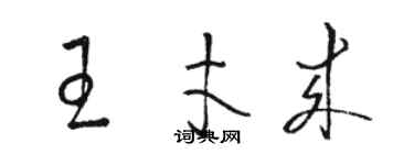 駱恆光王才來草書個性簽名怎么寫