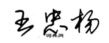 朱錫榮王忠楊草書個性簽名怎么寫