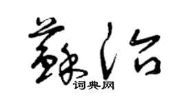 曾慶福蘇治草書個性簽名怎么寫