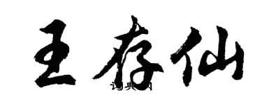 胡問遂王存仙行書個性簽名怎么寫