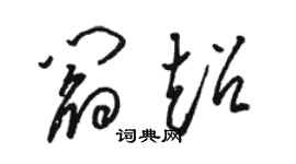 駱恆光閻超草書個性簽名怎么寫