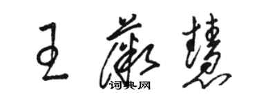 駱恆光王薇慧草書個性簽名怎么寫