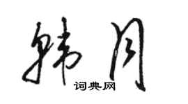 駱恆光韓月草書個性簽名怎么寫