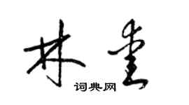 梁錦英林愛草書個性簽名怎么寫