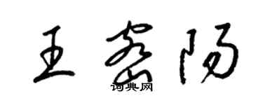 梁錦英王密陽草書個性簽名怎么寫