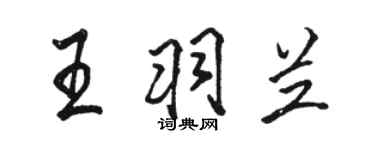 駱恆光王羽蘭行書個性簽名怎么寫