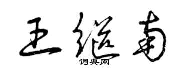 曾慶福王繼南草書個性簽名怎么寫