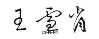 駱恆光王雪肖草書個性簽名怎么寫