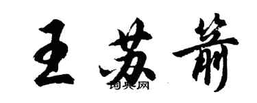 胡問遂王蘇箭行書個性簽名怎么寫