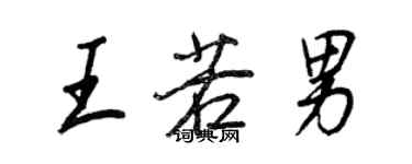 王正良王若男行書個性簽名怎么寫