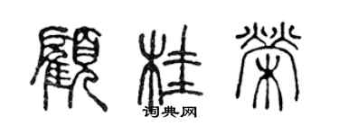 陳聲遠顧桂榮篆書個性簽名怎么寫