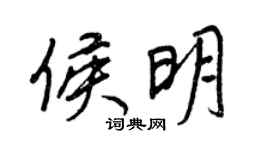 王正良侯明行書個性簽名怎么寫