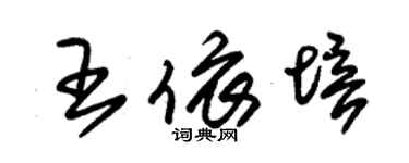 朱錫榮王依培草書個性簽名怎么寫