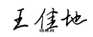 王正良王佳地行書個性簽名怎么寫