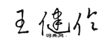 駱恆光王健伶草書個性簽名怎么寫