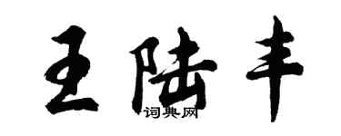 胡問遂王陸豐行書個性簽名怎么寫