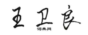 駱恆光王衛良行書個性簽名怎么寫