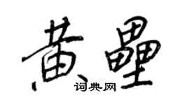 王正良黃壘行書個性簽名怎么寫