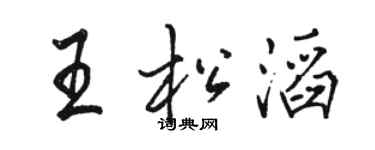 駱恆光王松滔行書個性簽名怎么寫