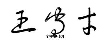 曾慶福王守才草書個性簽名怎么寫