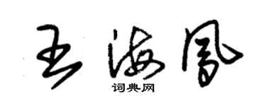 朱錫榮王海鳳草書個性簽名怎么寫