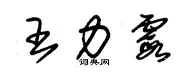 朱錫榮王力霞草書個性簽名怎么寫