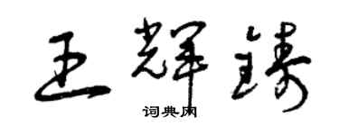 曾慶福王輝鑄草書個性簽名怎么寫