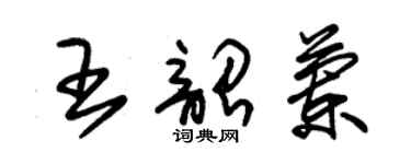 朱錫榮王韶蘭草書個性簽名怎么寫