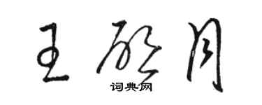 駱恆光王啟月草書個性簽名怎么寫