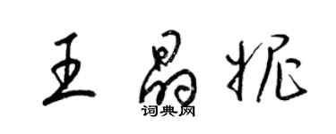 梁錦英王晶妮草書個性簽名怎么寫