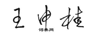 駱恆光王申桂草書個性簽名怎么寫