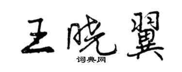 曾慶福王曉翼行書個性簽名怎么寫